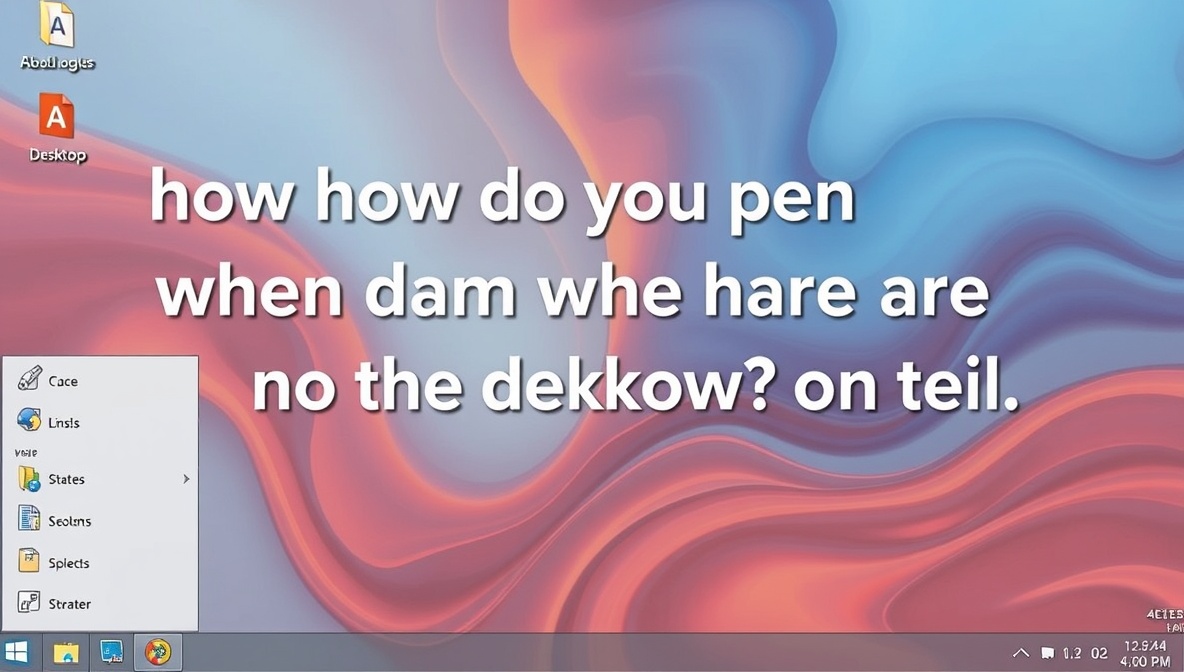 how do you open a program when there are no icons on the desktop