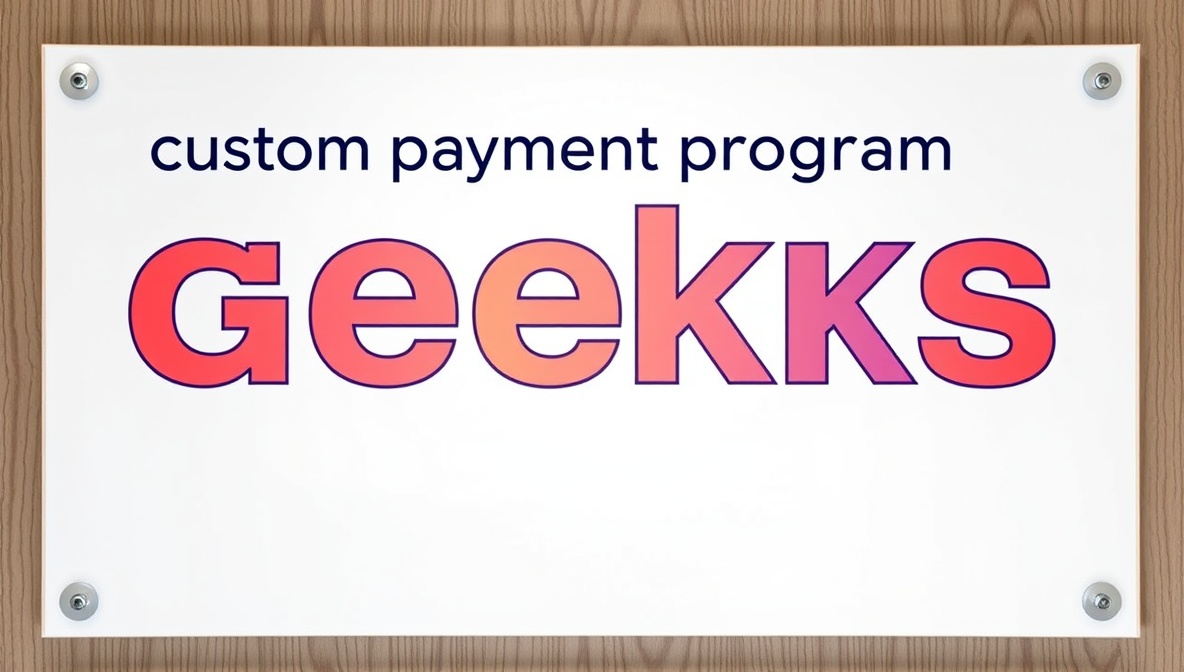 custom payment programgeeks