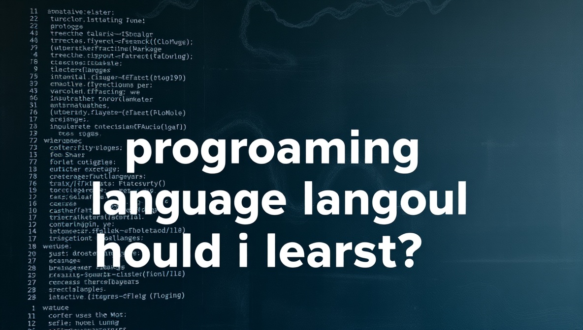 which programming language should i learn first